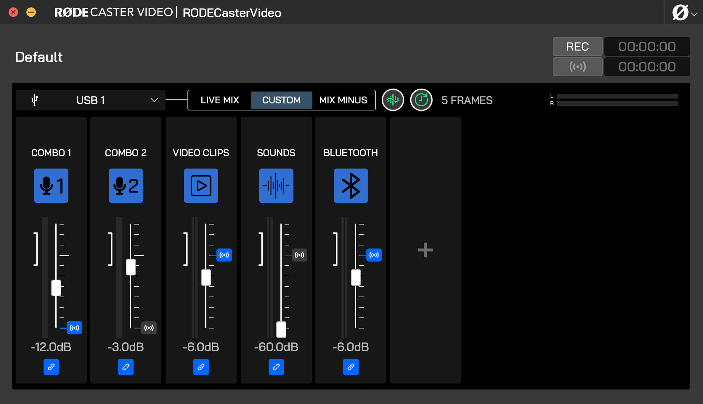 RØDECaster Video custom mixes